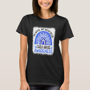 In April I Wear Blue For Child Abuse Awareness Blu T-Shirt