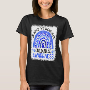 In April I Wear Blue For Child Abuse Awareness Blu T-Shirt