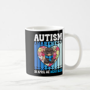 In April We Wear Blue Autism Awareness Buffalo Puz Coffee Mug