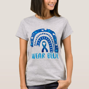 In April We Wear Blue Autism Awareness Leopard Rai T-Shirt