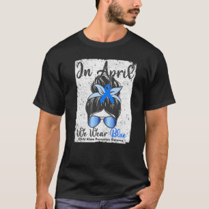 In April We Wear Blue Child Abuse Prevention Aware T-Shirt