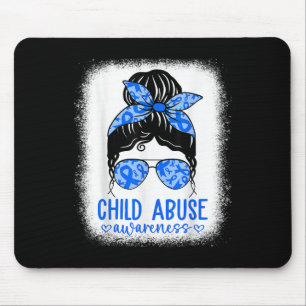 In April We Wear Blue Cool Child Abuse Prevention Mouse Pad