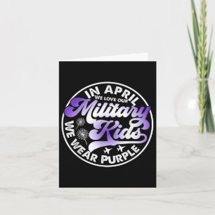 In April We Wear Purple Military Child Month Milit Card