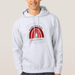 In April We Wear Red Instead Autism People Accepta Hoodie