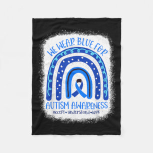 in April Wear Blue Autism Awareness Men Women Kids Fleece Blanket