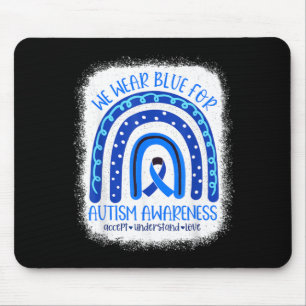 in April Wear Blue Autism Awareness Men Women Kids Mouse Pad