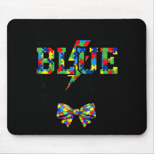 in April Wear Blue Autism Awareness Puzzle Mouse Pad