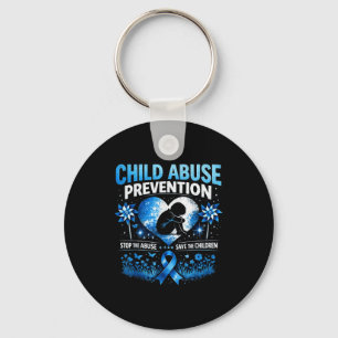 In april wear blue cool child prevention awareness key ring
