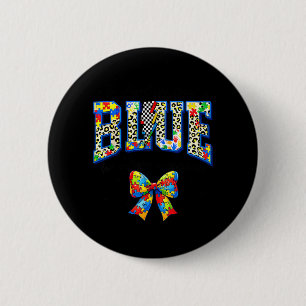 in April Wear Blue for Autism Awareness Girl Women 6 Cm Round Badge