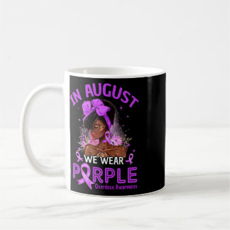In August We Wear Purple Black Women Overdose Awar Coffee Mug