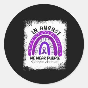 In August We Wear Purple Overdose Awareness Classic Round Sticker