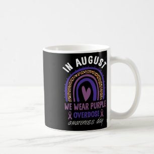 In August We Wear Purple Overdose Awareness Day Ra Coffee Mug
