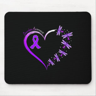 In August We Wear Purple Overdose Awareness Dragon Mouse Pad
