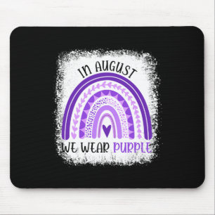 In August We Wear Purple Overdose Awareness Month Mouse Pad