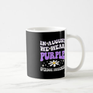 In August We Wear Purple Overdose Awareness Rainbo Coffee Mug
