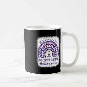 In August We Wear Purple Rainbow Overdose Awarenes Coffee Mug