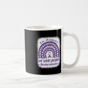 In August We Wear Purple Rainbow Overdose Awarenes Coffee Mug
