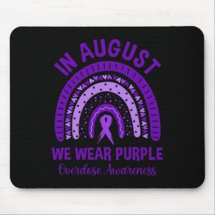 In August We Wear Purple Rainbow Overdose Awarenes Mouse Pad