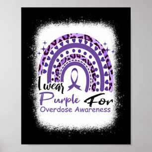In August we wear purple Rainbow Overdose Awarenes Poster