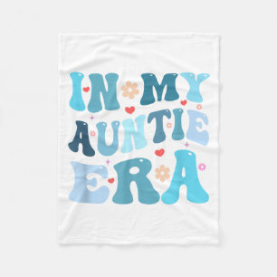 in Auntie Era Groovy Retro Aunt Women Girls Fleece Blanket