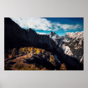 In awe of the mountains poster