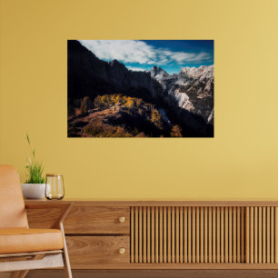 In awe of the mountains poster
