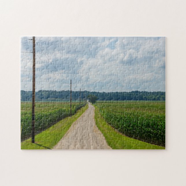 In Between Corn Fields Jigsaw Puzzle (Horizontal)