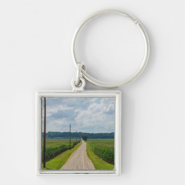 In Between Corn Fields Key Ring (Front)