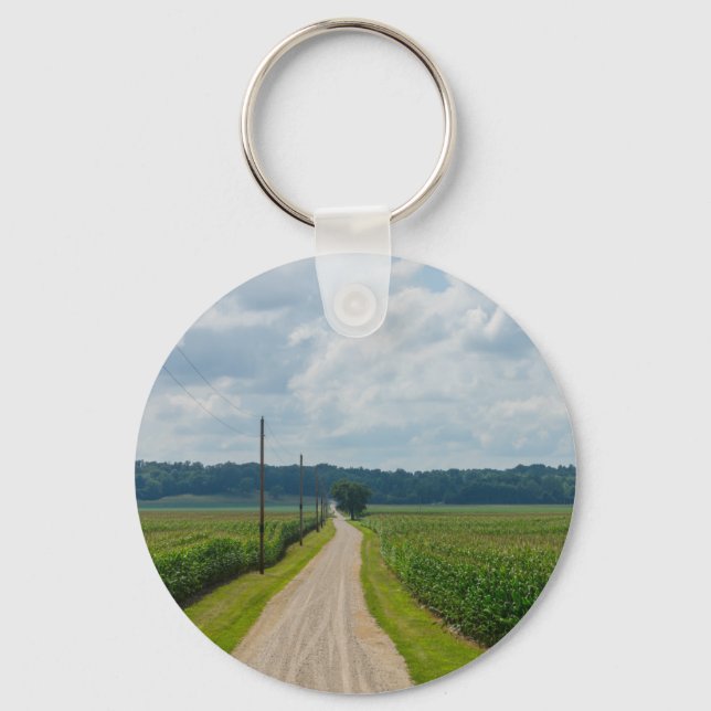 In Between Corn Fields Key Ring (Front)