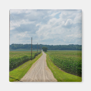 In Between Corn Fields Magnet