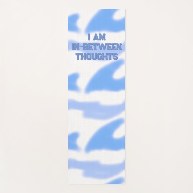 In Between Thoughts Wave World Beach Surf Yoga Mat (Front)