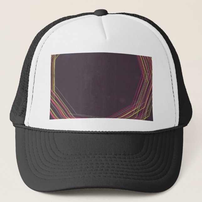 in black 0900 abstract art trucker hat (Front)