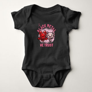IN BLACK METAL WE TRUST BABY BODYSUIT