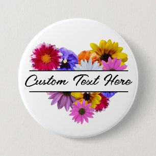 In Bloom - Heart Split Floral Button
