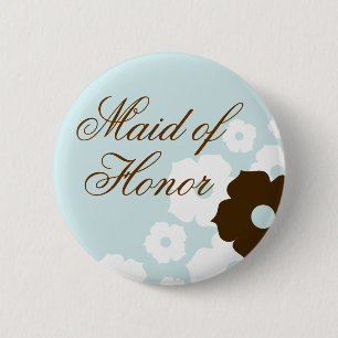 In Bloom Maid of Honour Button