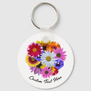 In Bloom - Round Floral Bouquet Key Ring