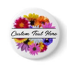 In Bloom - Round Split Floral Button