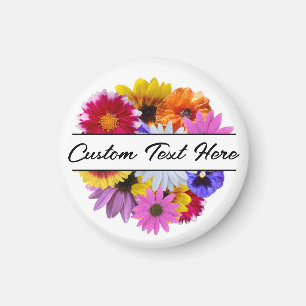 In Bloom - Round Split Floral magnet