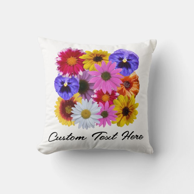 In Bloom - Square Floral Cushion (Front)