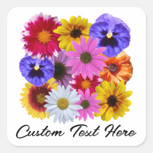 In Bloom - Square Floral Sticker
