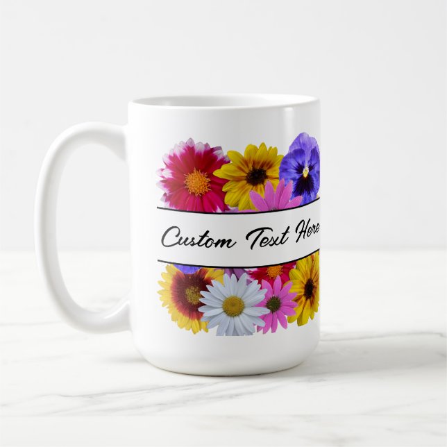 In Bloom - Square Split Floral Coffee Mug (Left)