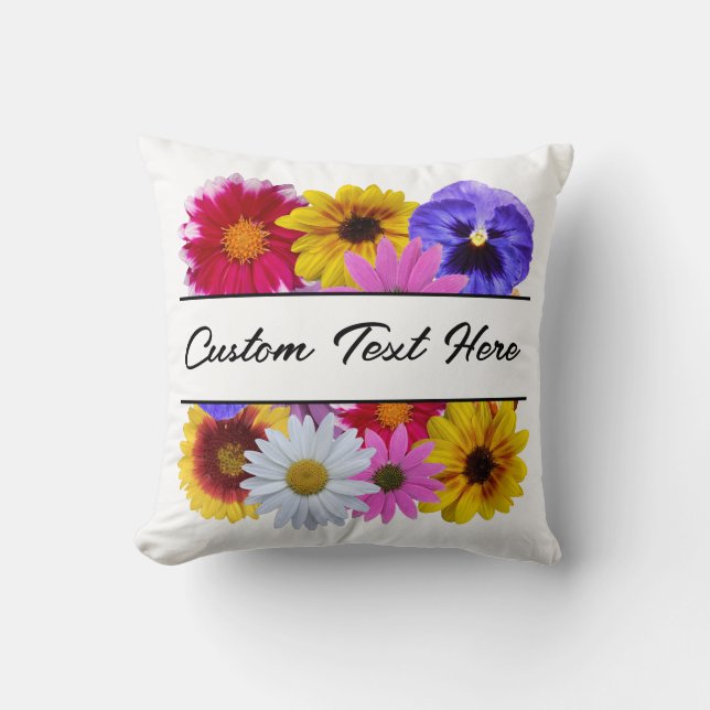 In Bloom - Square Split Floral Cushion (Front)