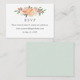 In bloom Wedding RSVP Online Website Business Car Card