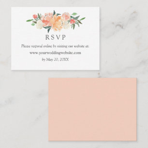 In bloom Wedding RSVP Online Website Business Card