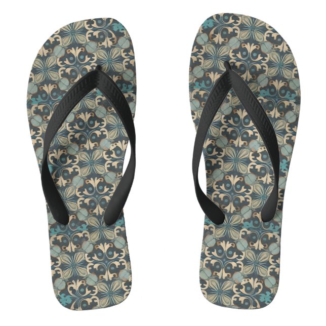 in blue thongs (Footbed)