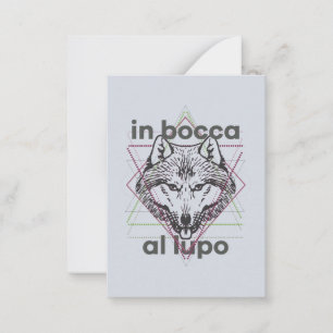 In bocca al lupo card