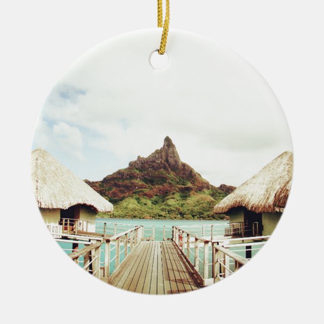 In Bora Bora Ceramic Tree Decoration (Front)