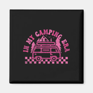 In camping era retro camper van outdoor adventure magnet