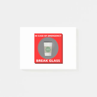 In Case of Emergency, Break Glass Post-it Notes