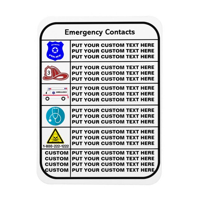 In Case Of Emergency Magnet (Vertical)